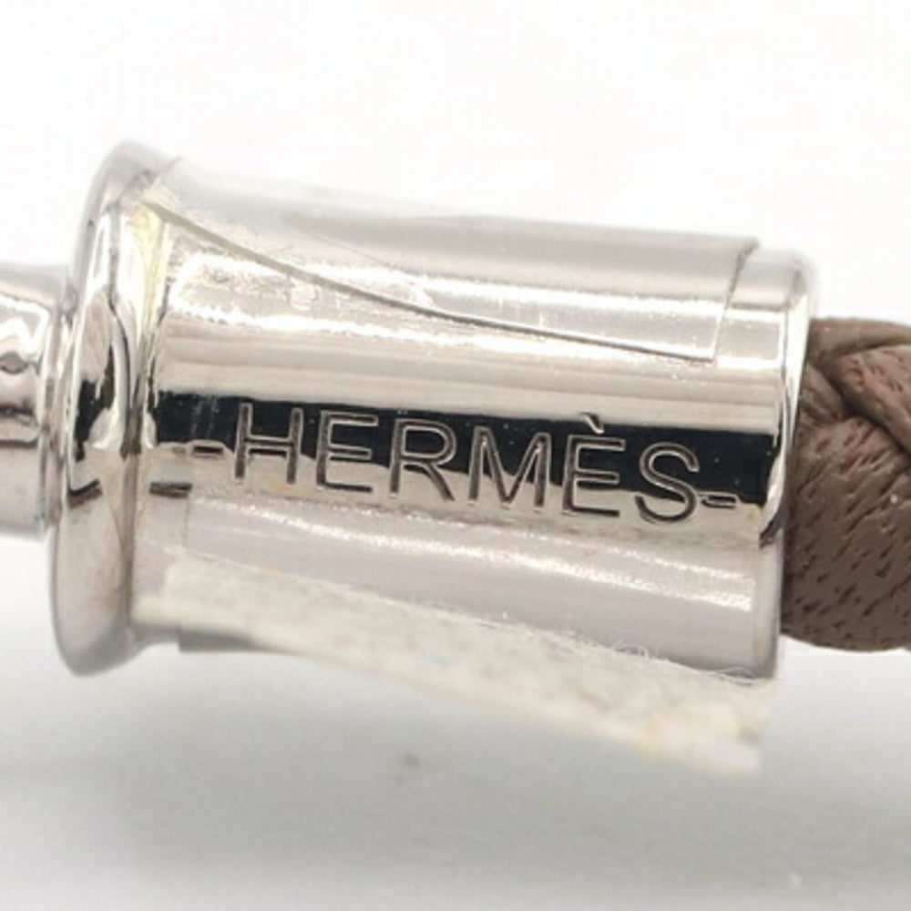 Hermes Hermès Jumbo H Etoupe Leather and Metal Bracelet for Men Women — Like New