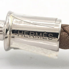 Hermes Hermès Jumbo H Etoupe Leather and Metal Bracelet for Men Women — Like New