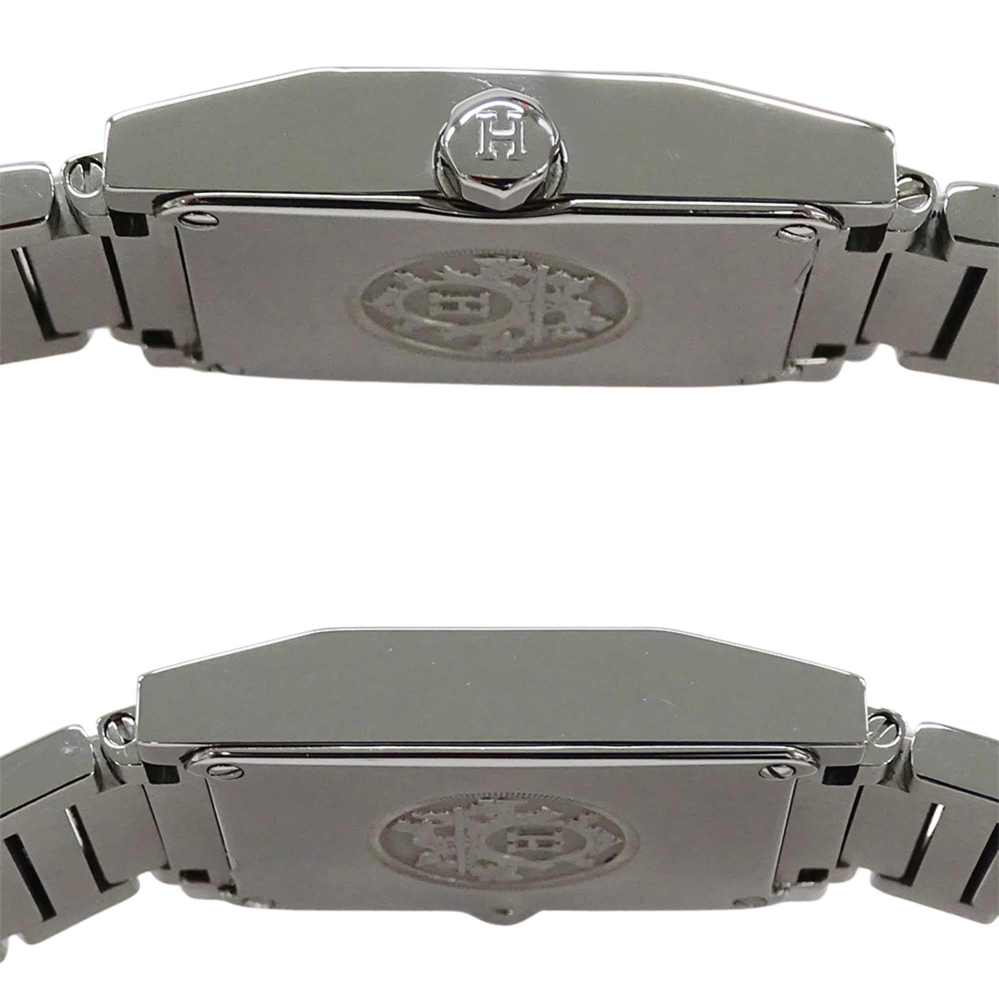 Hermes HERMES Women's Watch, Tandem Shell Quartz, Stainless Steel (SS) TA1.210, Silver, Square, Polished — Good