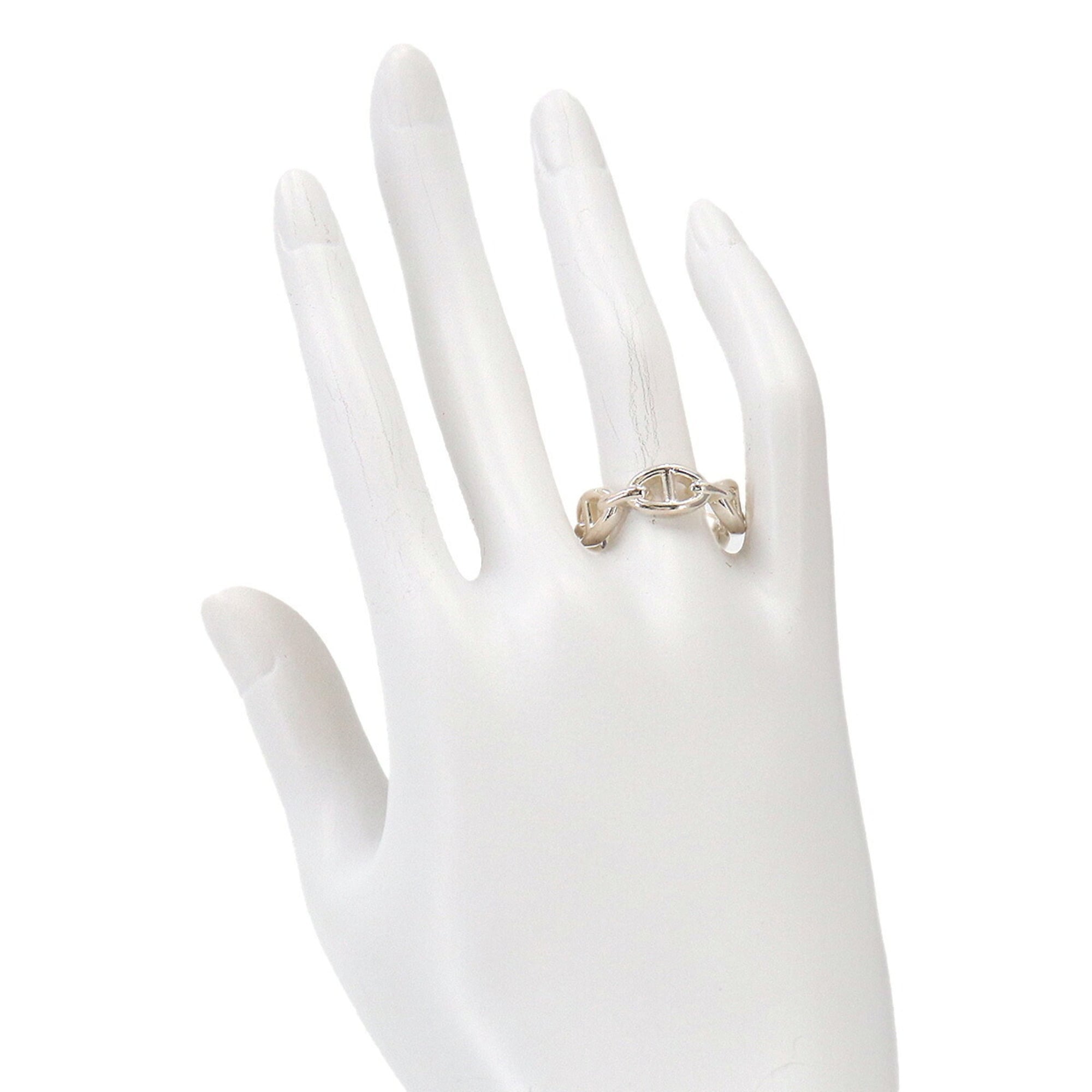 Hermes Chaine d'Ancre Enchainée PM #53 Ring, SV 925 Silver — Like New