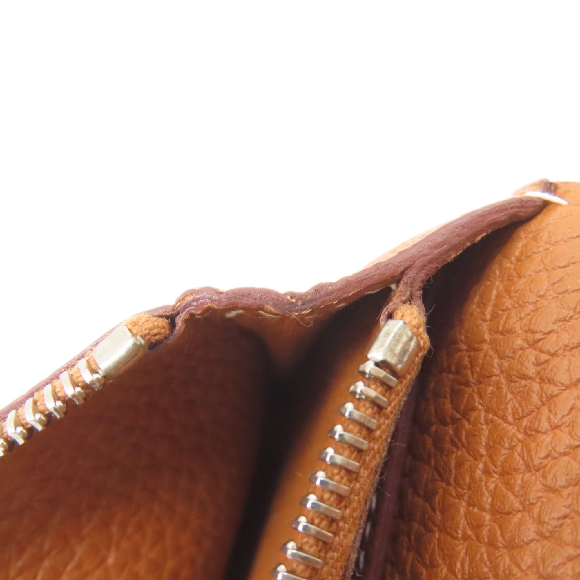 Hermès Dogon Compact Gold with Silver Hardware, Coin Case, Taurillon, Women's, HERMES