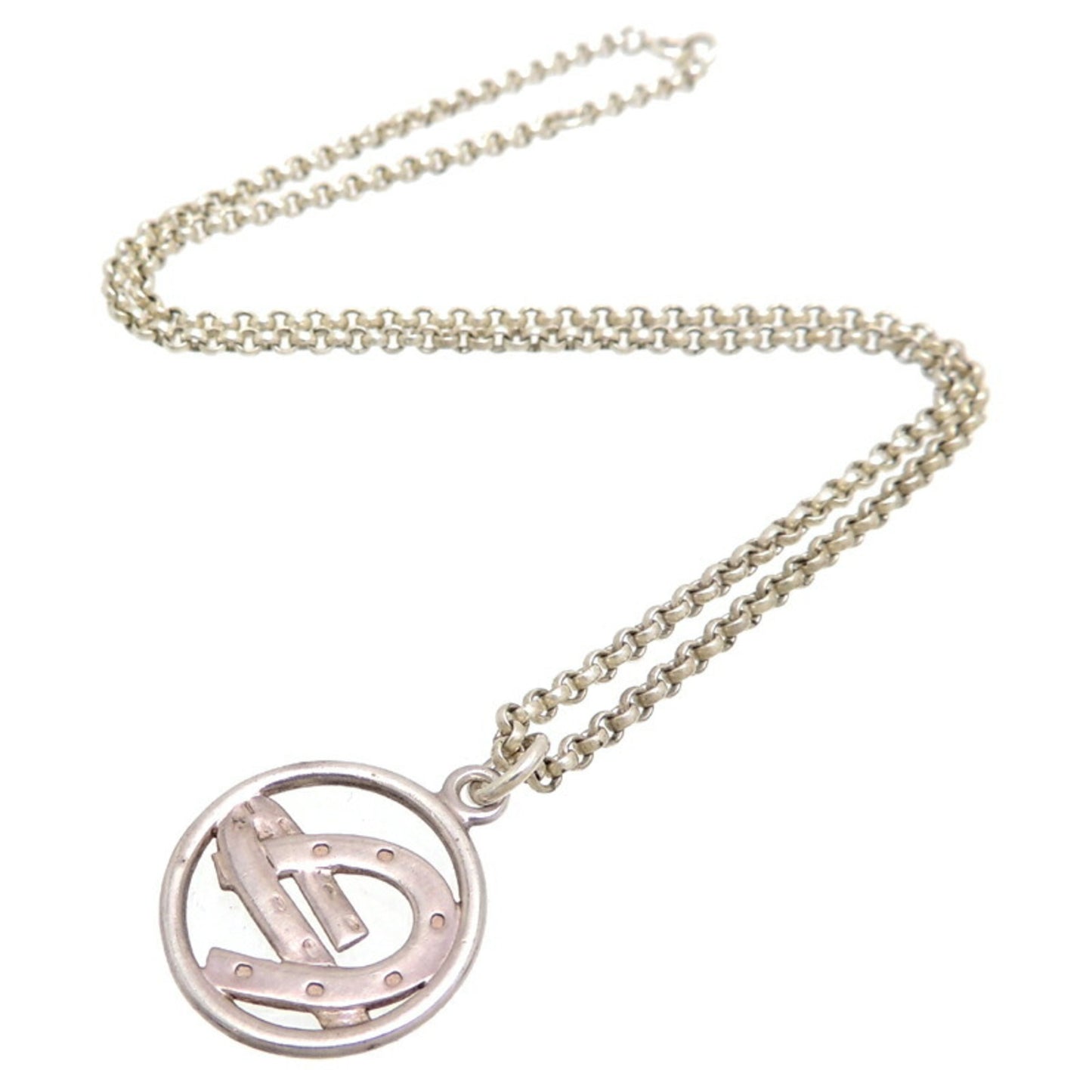 Hermes SV925 Horseshoe Women's Necklace Silver 925