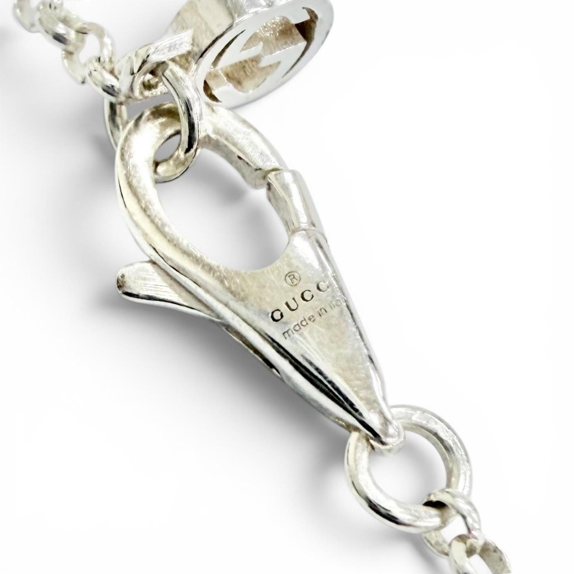 GUCCI 770724 Double G Necklace, 925 Sterling Silver, Weight 5.4g, Women's, Comes with Box and Dust Bag, Very Popular, Highly Recommended! — Like New