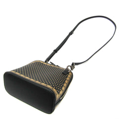 Gucci GUCCY Print 511189 Women's Leather Shoulder Bag Black,Gold — Like New