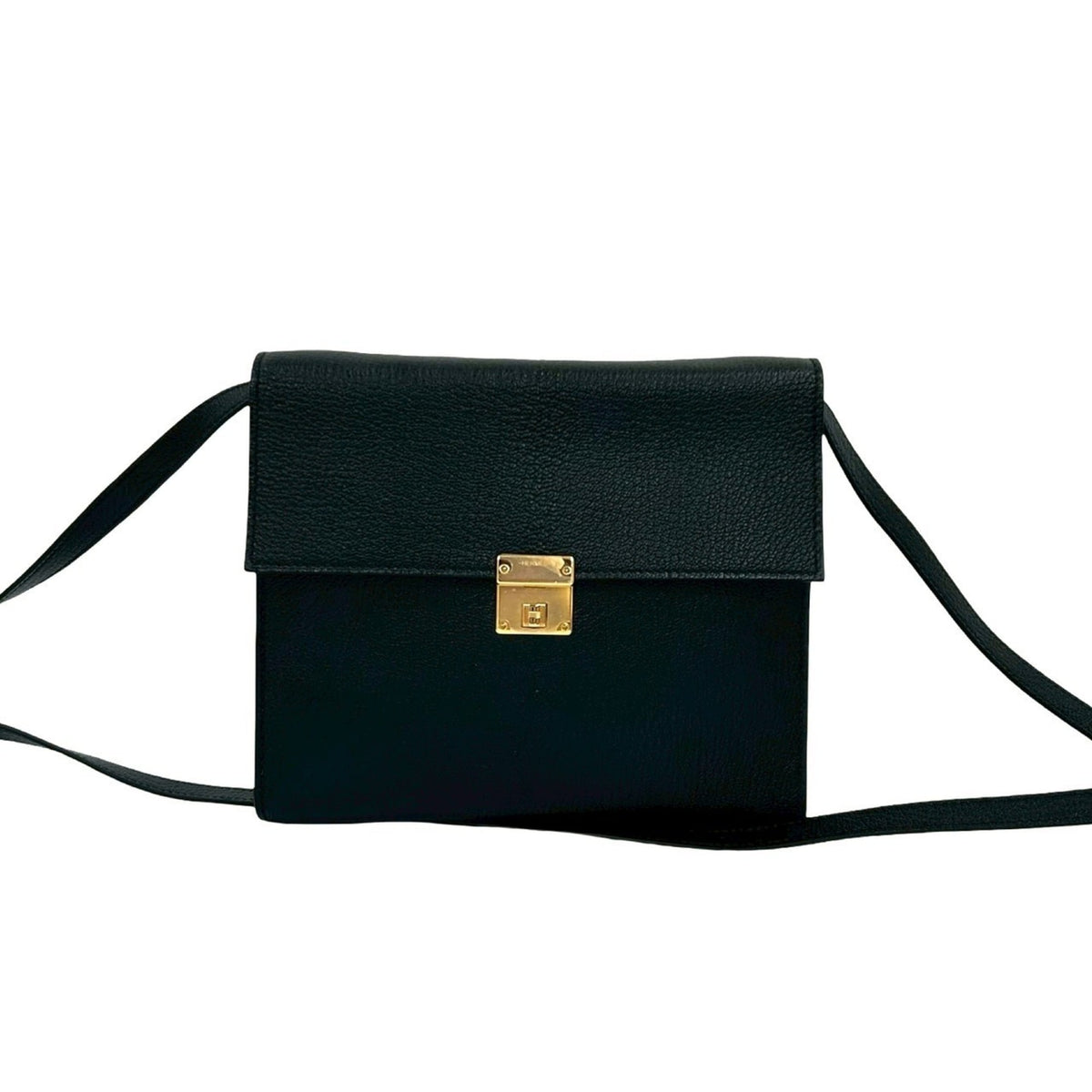 Y HERMES Hermès Click 16 Chevre Leather Shoulder Bag/Pochette Black 30486 — Like New