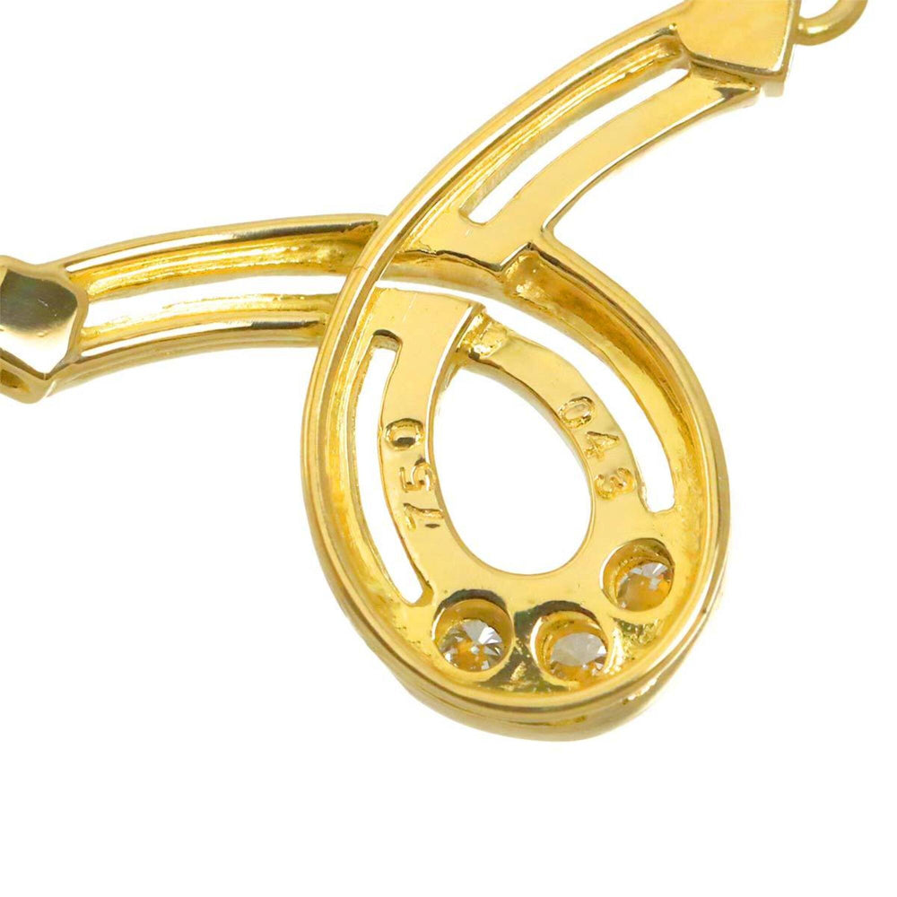 Christian Dior Diamond Necklace, 41cm, 18K YG Yellow Gold 750 — Like New