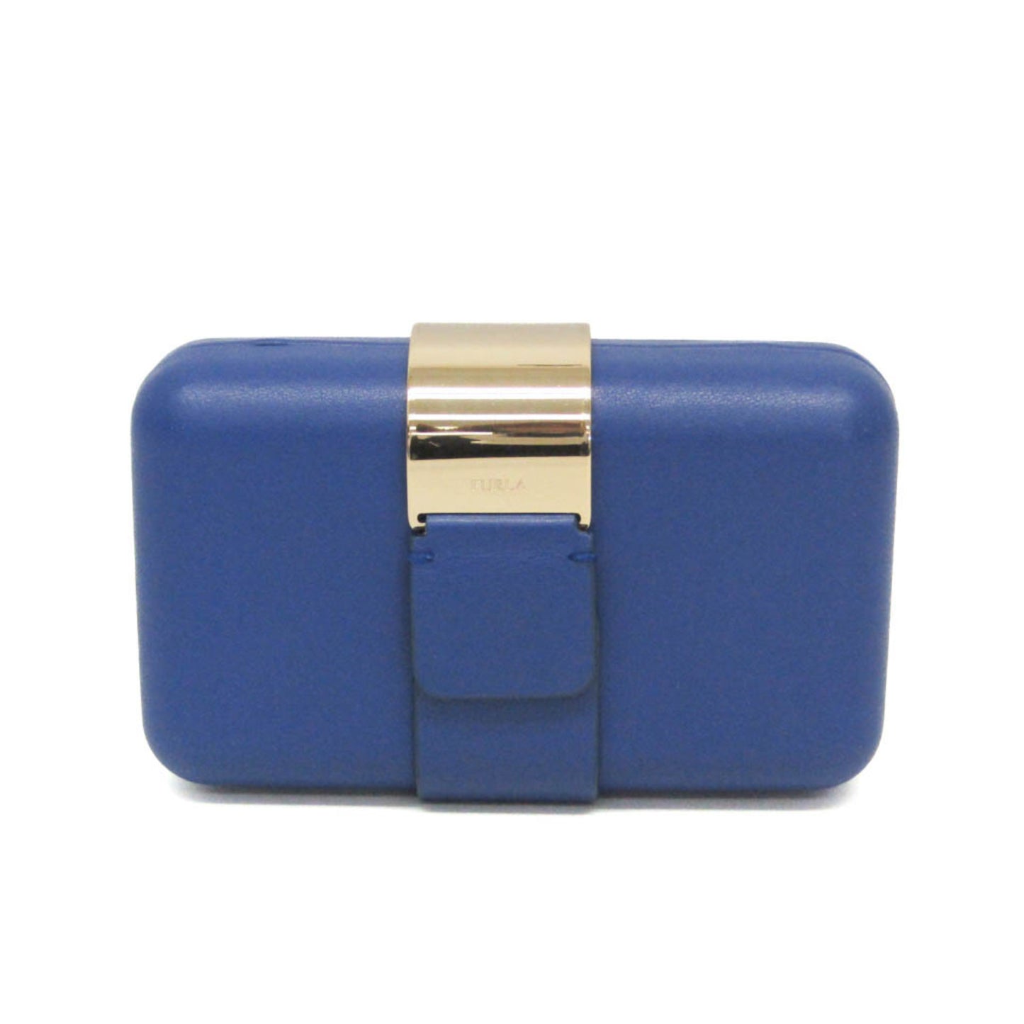 Furla Women's Leather Clutch Bag,Shoulder Bag Royal Blue