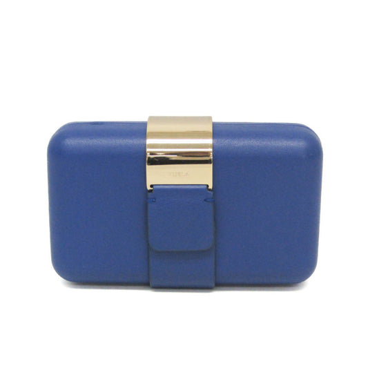 Furla Women's Leather Clutch Bag,Shoulder Bag Royal Blue