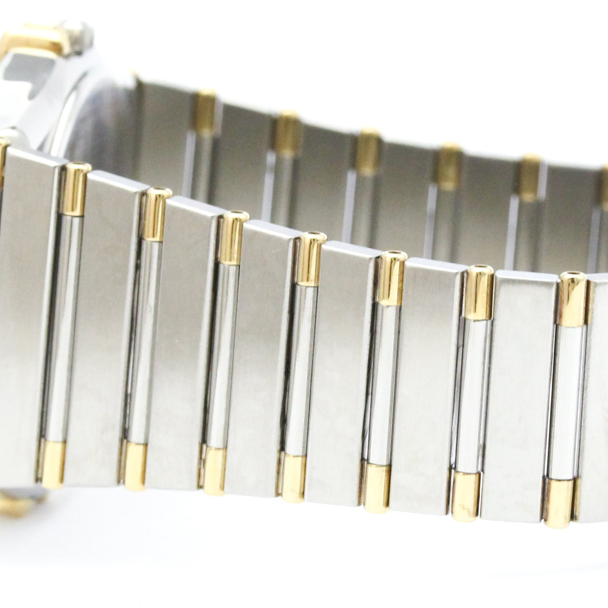 OMEGA Constellation 18K Gold Steel Quartz Mens Watch 396.1070 Polished — Very Good