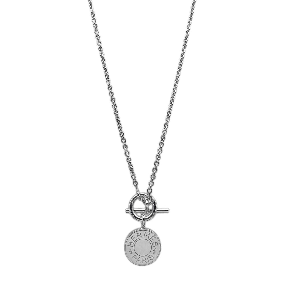 HERMES Amulette Sellier Clou de Selle Necklace Pendant Toggle SV925 Men's Women's — Like New