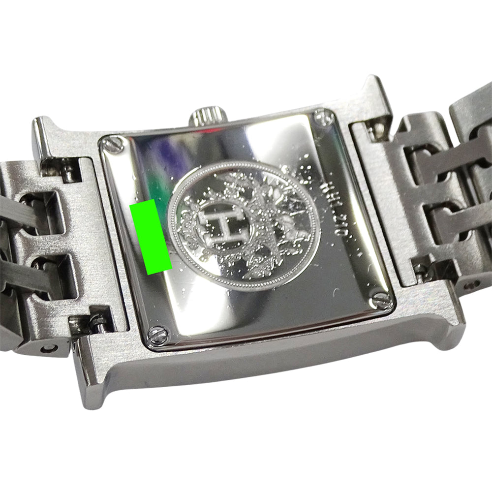 Hermes HERMES Women's Watch Brand H-Watch Quartz QZ Stainless Steel SS HH1.210 Silver Black — Good