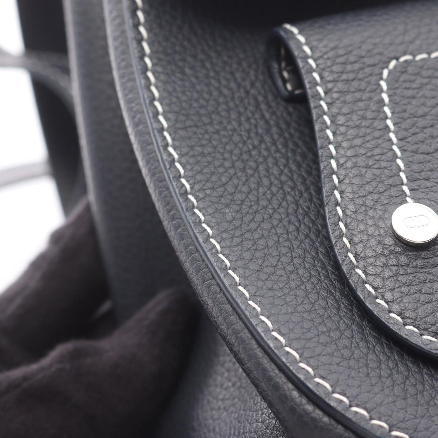 Christian Dior Dior Gallop Rucksack, Leather, Men's, Navy, 23-BO-1128