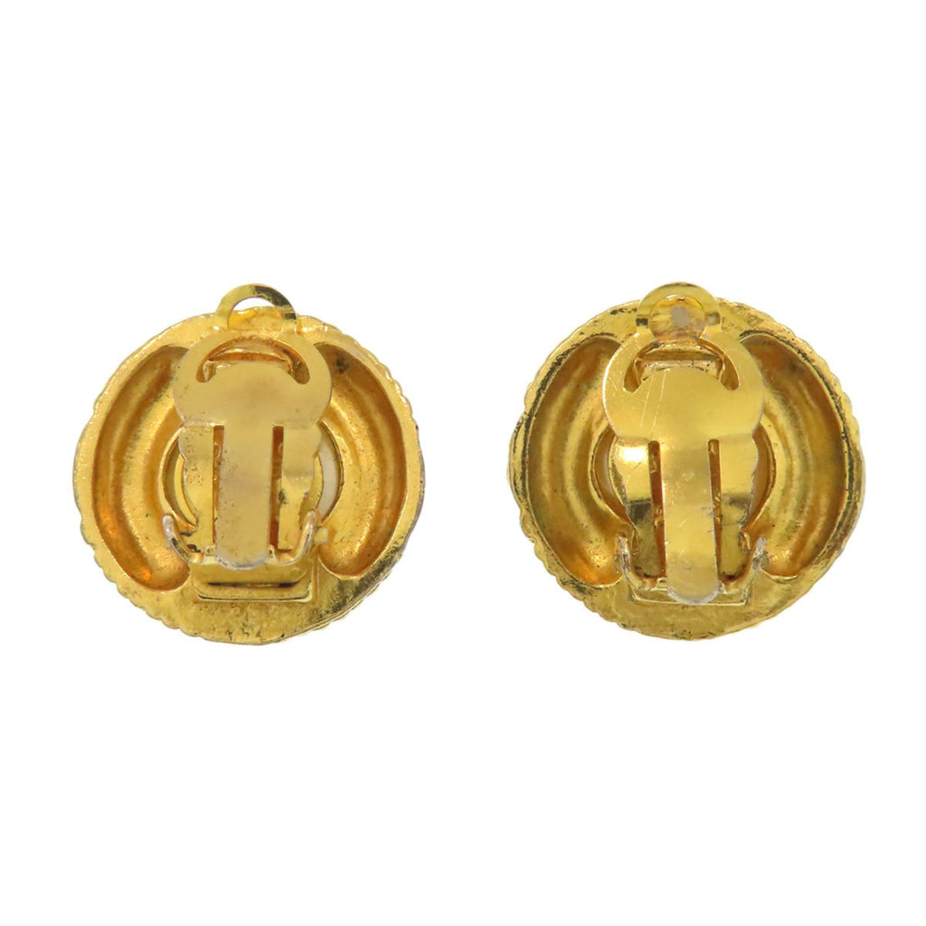 Chanel faux pearl Coco Mark earrings, metal, women's