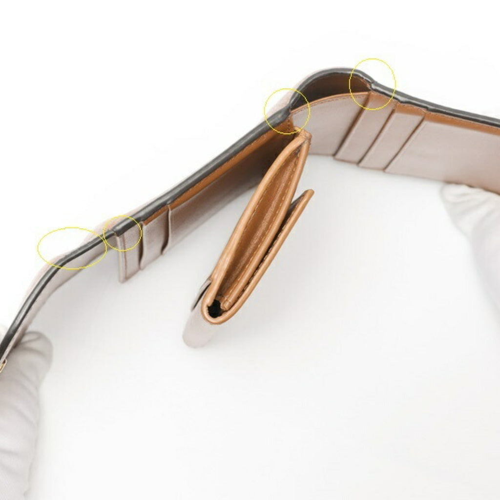 CELINE Triomphe Small Wallet 10D783BZG.04LU Shiny Smooth Lambskin Tan E-158611