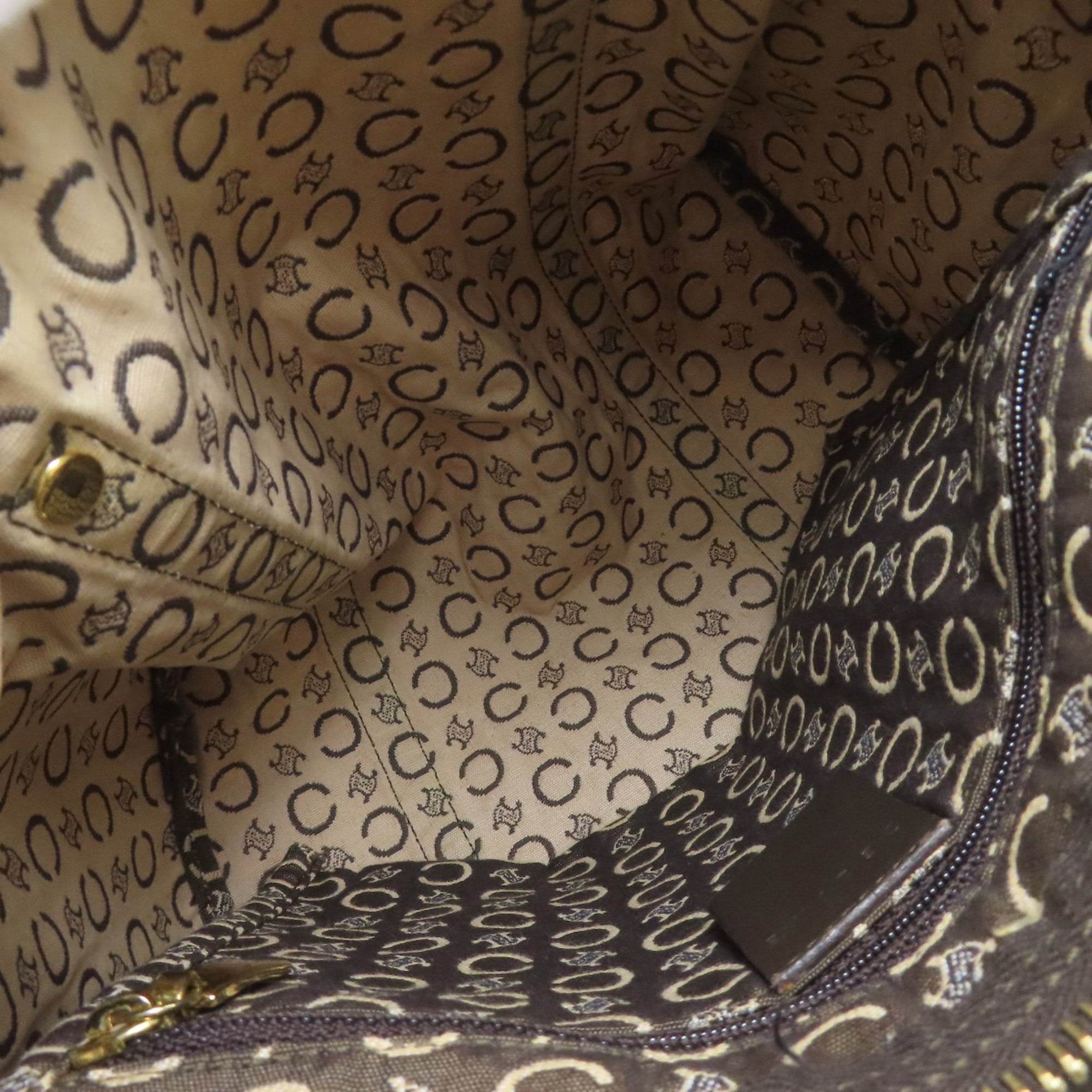 Celine Mini Boston Bag, C Macadam Canvas, Women's, CELINE