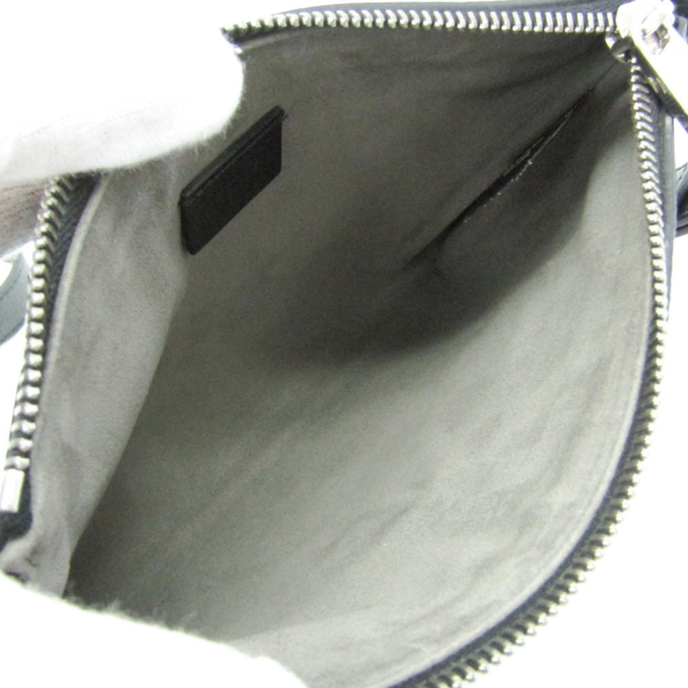 Fendi 7N0146 Women,Men Leather Shoulder Bag Black — Like New