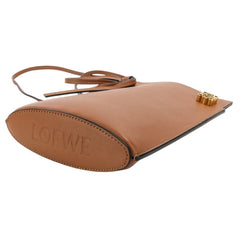 LOEWE Anagram Dice Pocket Leather Shoulder Bag 062304 Brown Women's — Like New