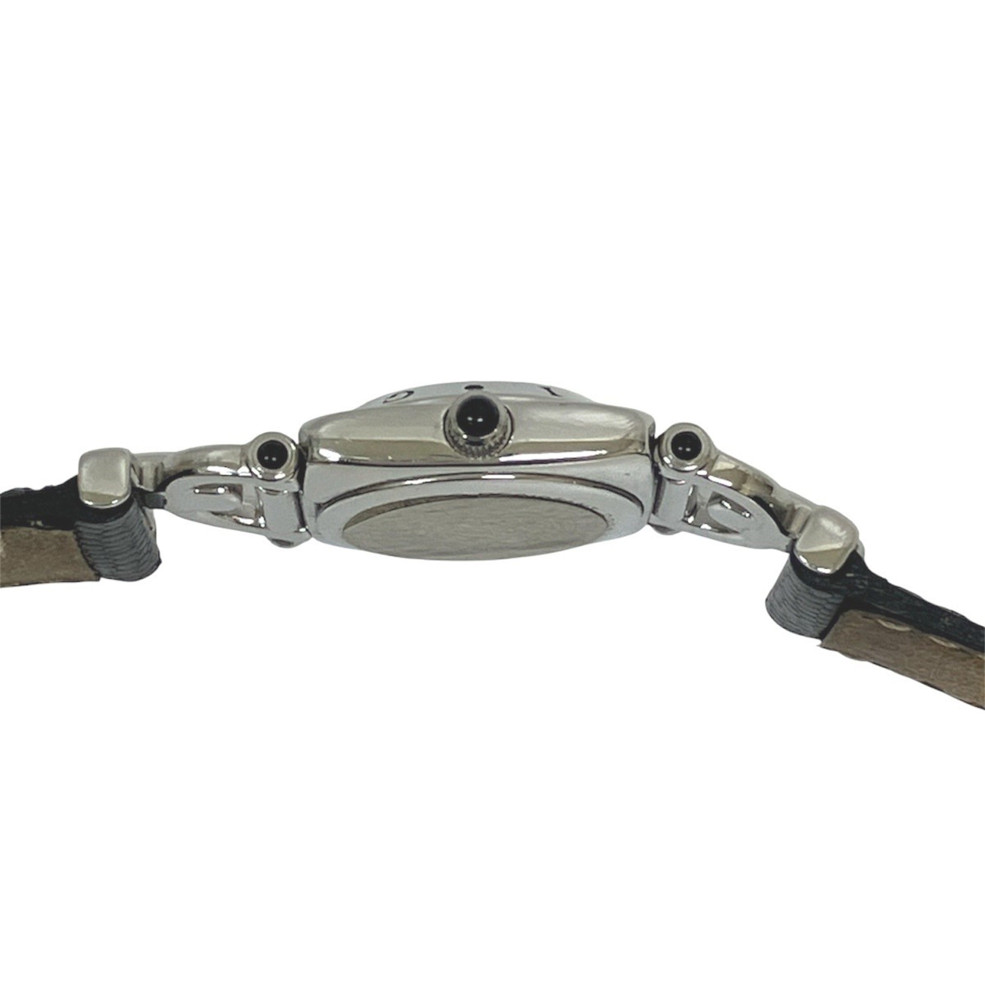 Gucci GUCCI watch, total weight 22g, stainless steel, genuine leather strap, quartz movement, black dial, 6300L — Good