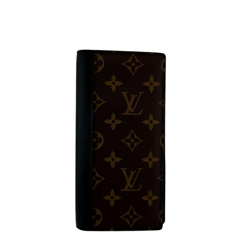 LOUIS VUITTON M69410 Portefeuille Brazza Monogram Macassar Long Wallet, Brown, Men's