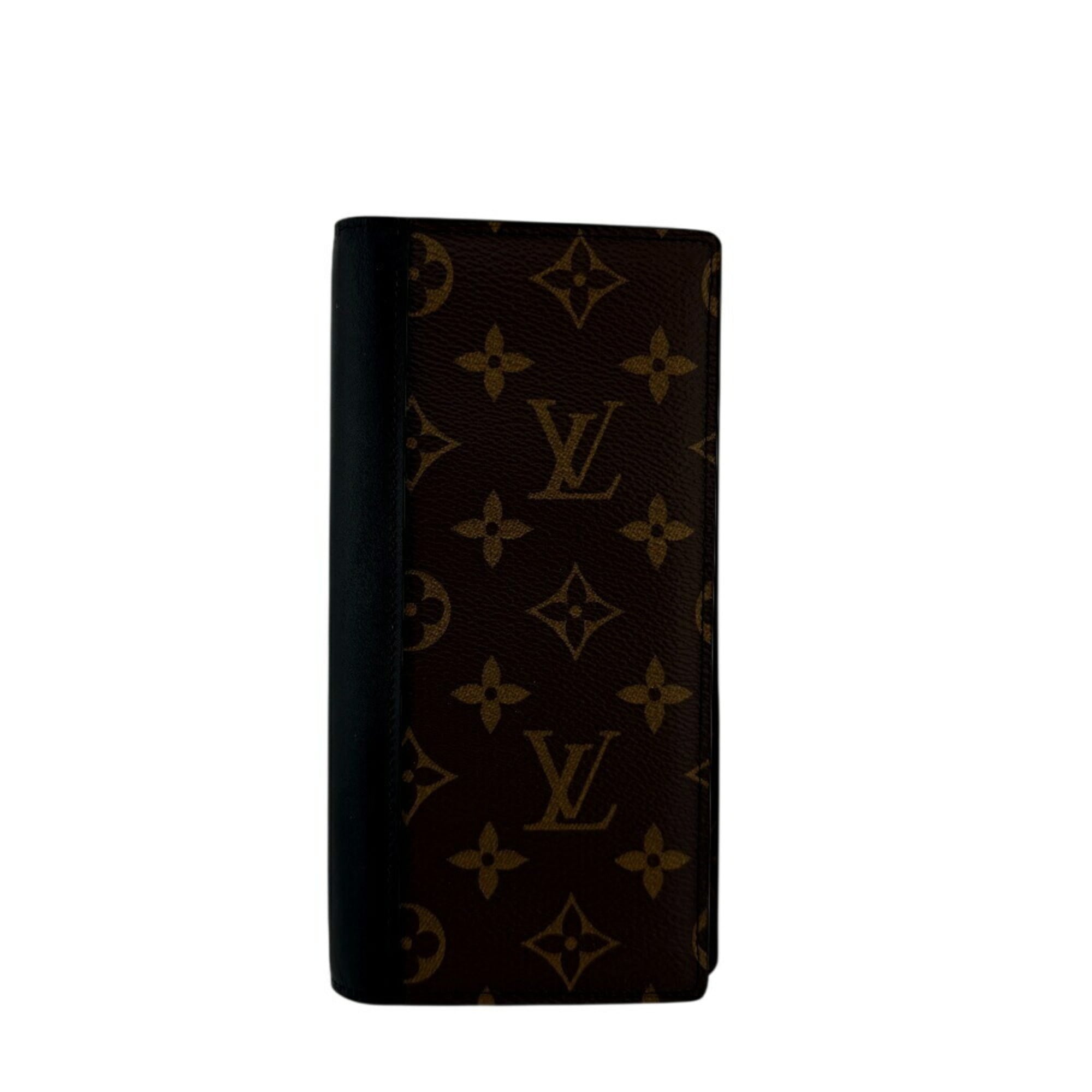 LOUIS VUITTON M69410 Portefeuille Brazza Monogram Macassar Long Wallet, Brown, Men's