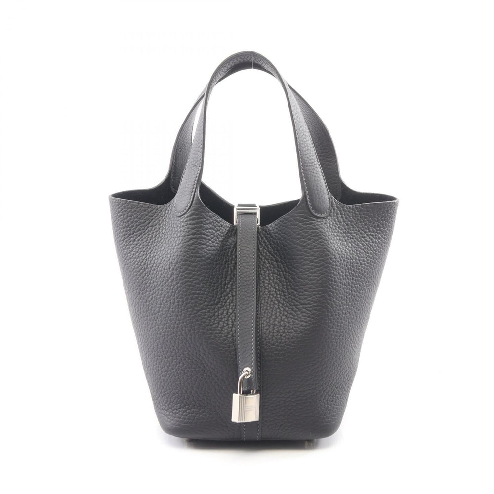 Hermes Picotin Lock PM handbag, leather, Taurillon Clemence women's, navy blue — New - Store Return