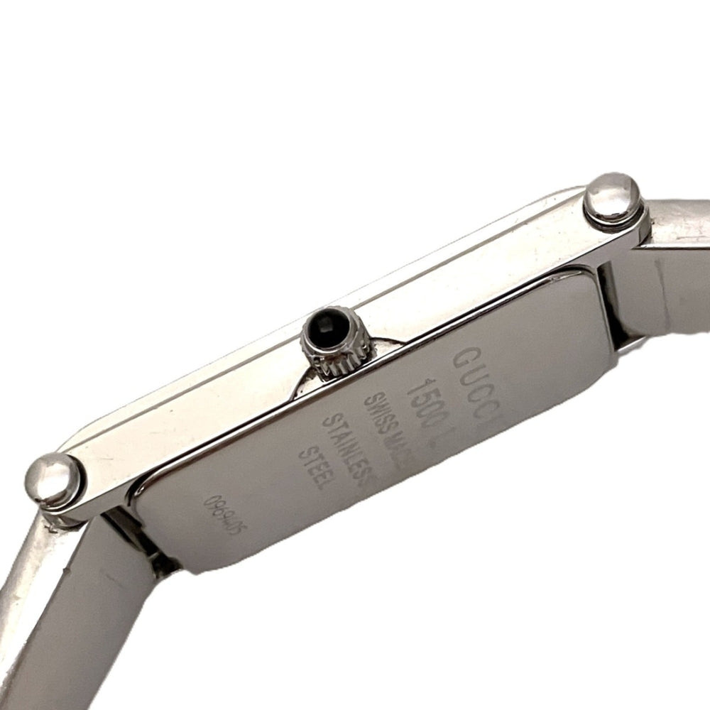 Gucci GUCCI Watch Square Bangle Total Weight 27g Stainless Steel Quartz Black Dial 1500L — Good