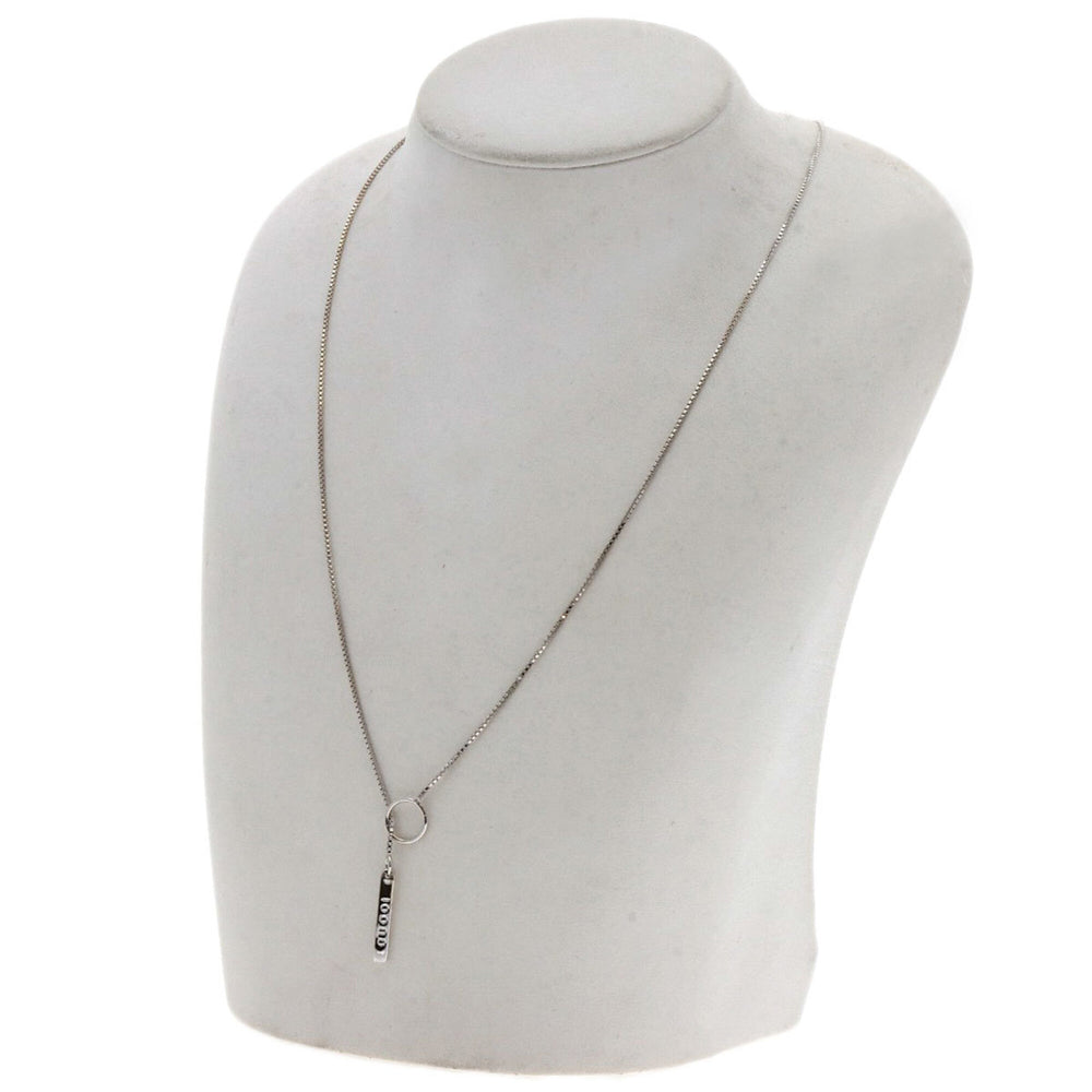 Gucci Lariat Necklace 18K White Gold Women's GUCCI — Like New