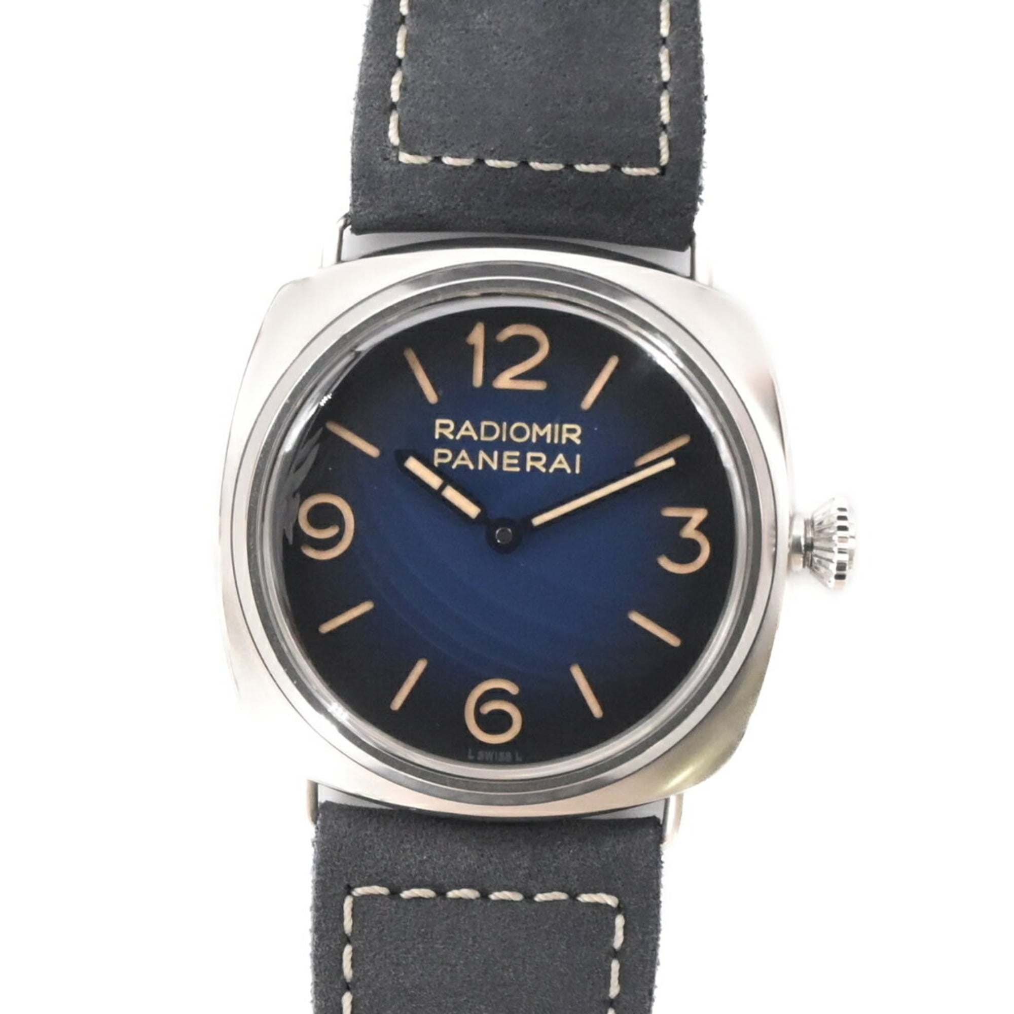 PANERAI Radiomir Tre Giorni 45mm Watch with Blue Dial PAM01335 — Like New