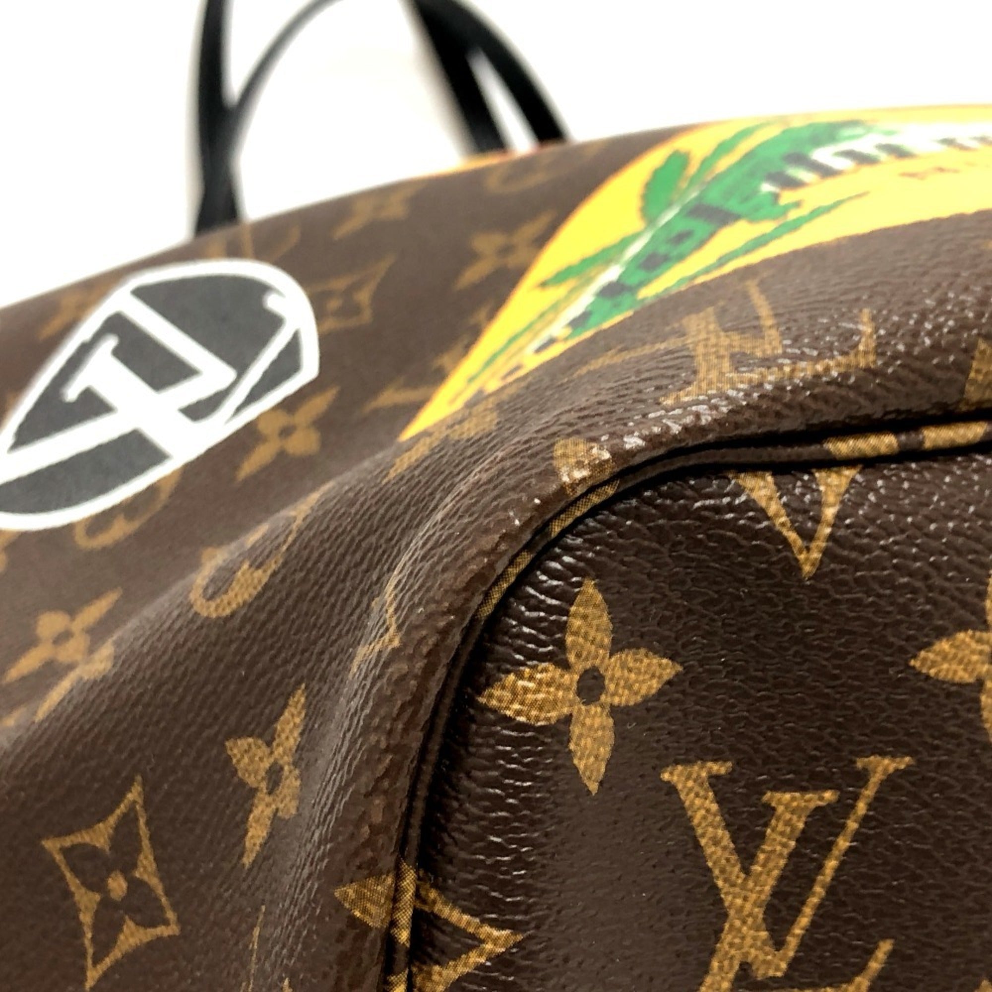 LOUIS VUITTON Louis Vuitton M42844 World Tour Neverfull MM Tote Bag Handbag Monogram Macassar Canvas Women's Brown Similar — Like New