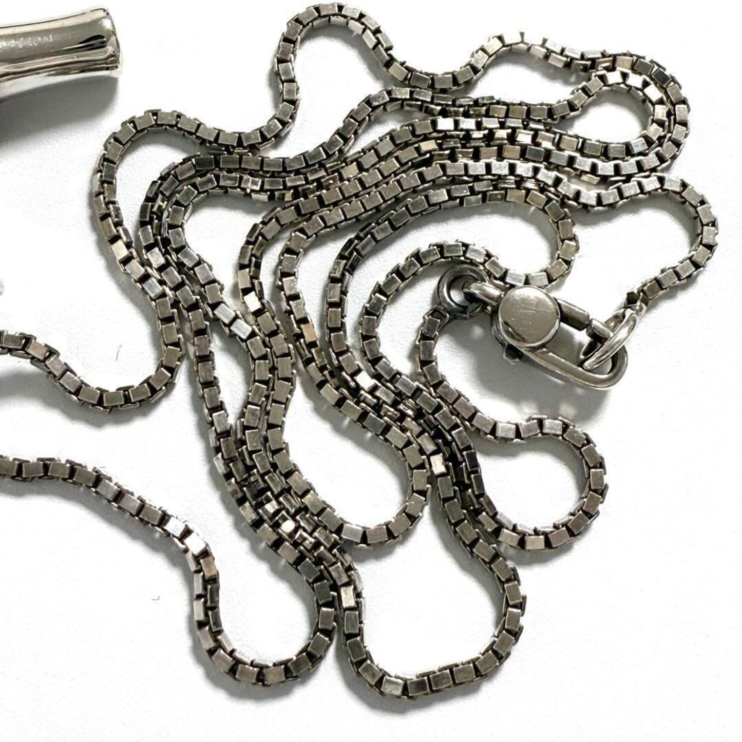 Gucci Men's Bamboo Cross Pendant Necklace Silver