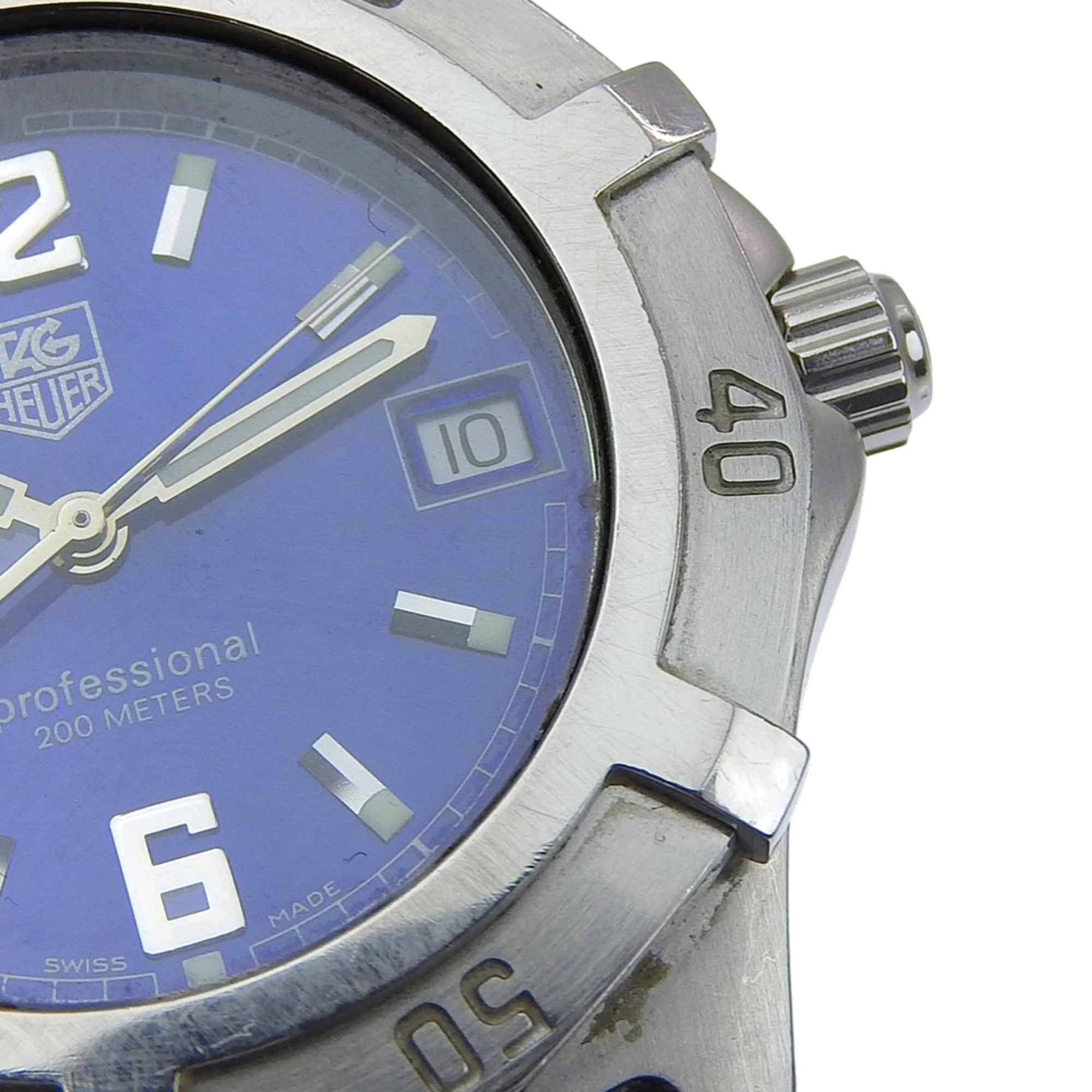 TAG Heuer 2000 Exclusive Watch WN1112 Stainless Steel Quartz Analog Blue Dial Men's — Good