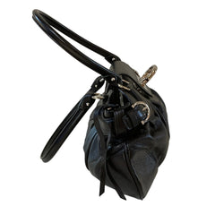 Salvatore Ferragamo Marissa Gancini Hardware Leather Handbag AU-21 6317 Black Women's — Like New