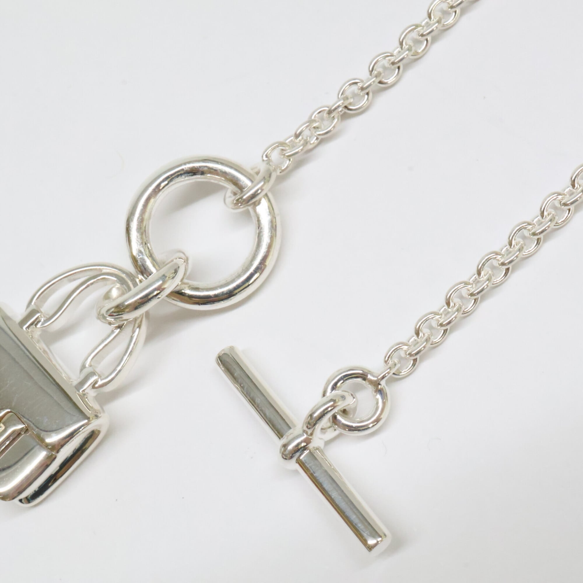 HERMES (Hermes) Newly polished, 2023 model, Ag925 Amulette Constance necklace, silver, women's — Like New
