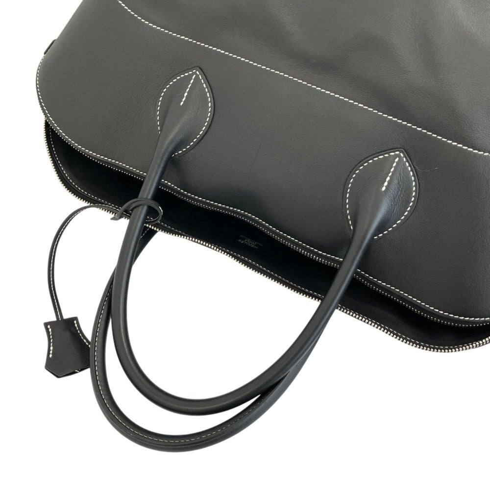 HERMES Bolide Relax 45 Veau Sikkim Handbag, Black, Men's & Women's — Like New