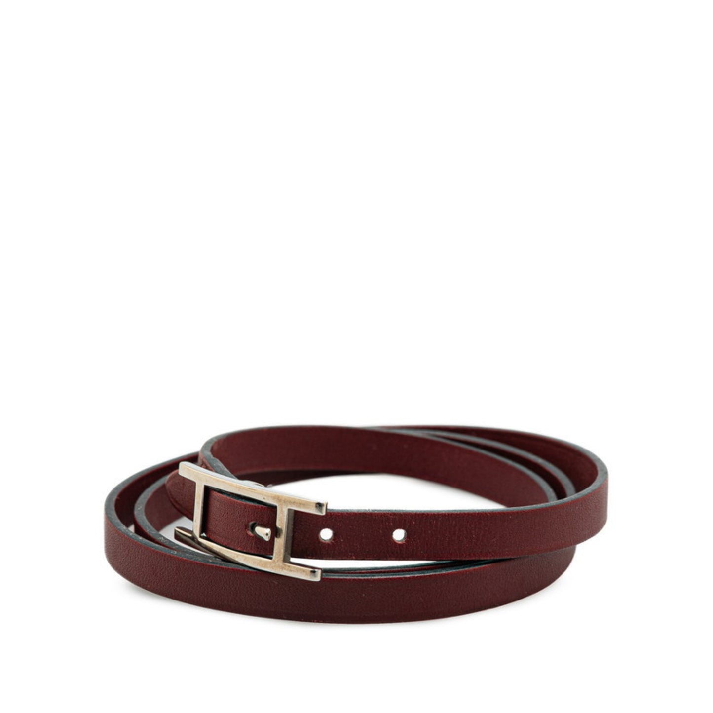 Hermès Api 3 Bracelet, 3-Strand, Wine Red, Bordeaux, Swift, Women's, HERMES