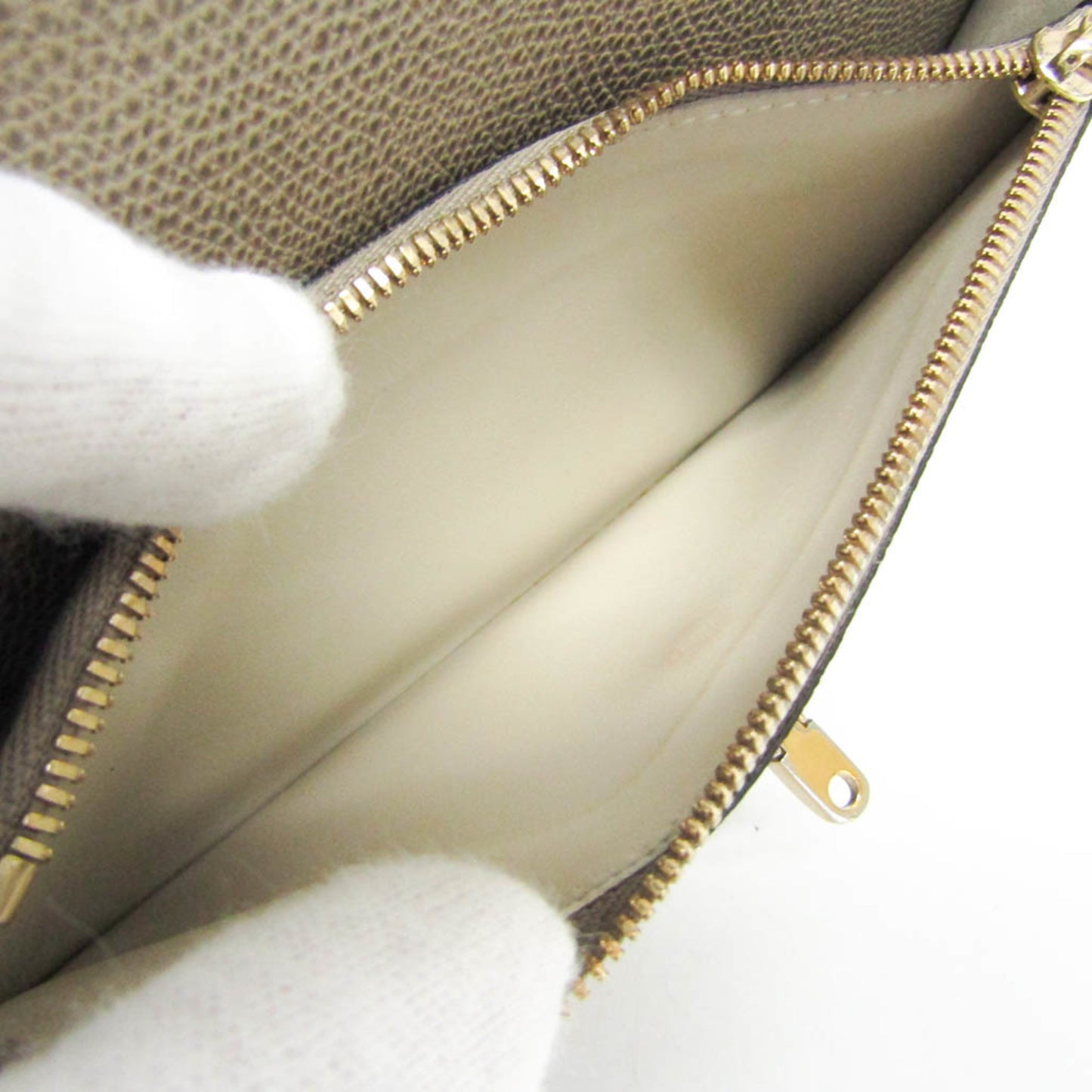 Valextra Detachable Card Case Men,Women Leather Long Wallet (bi-fold) Beige