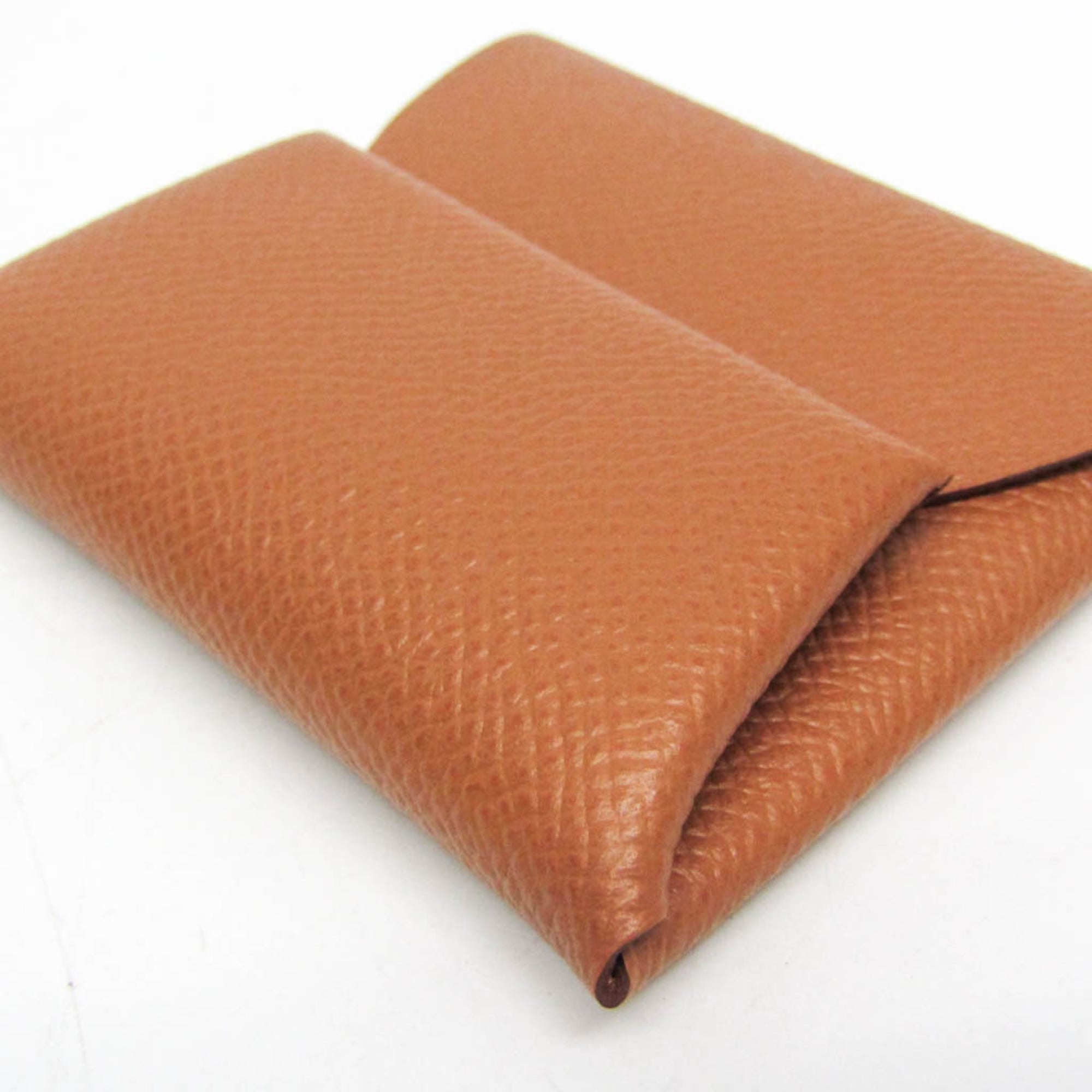 Hermes Bastia Men,Women Epsom Leather Coin Purse/coin Case Brown