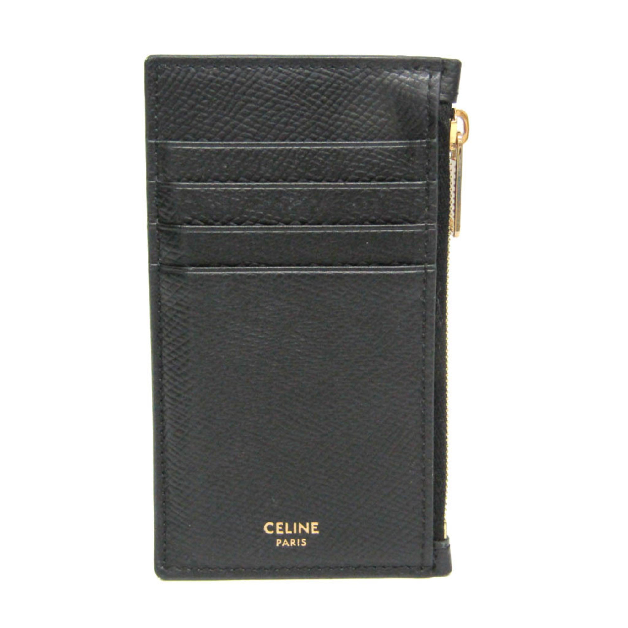 Celine Coin Card Holder Women's Leather Coin Purse/coin Case Black