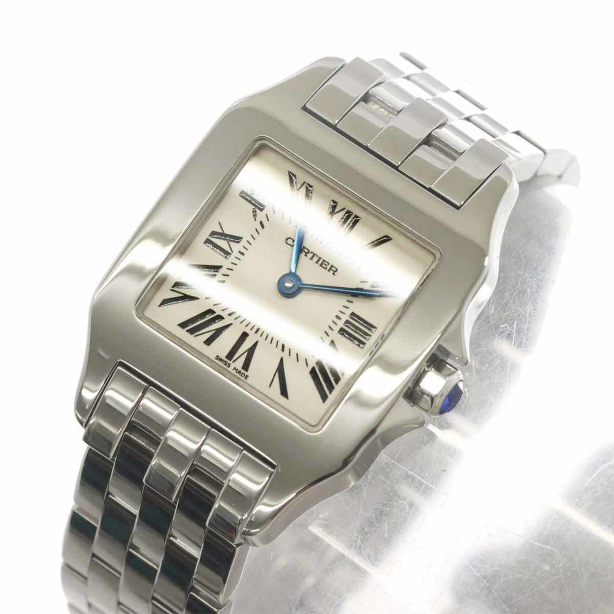 Cartier Santos Demoiselle LM W25065Z5 Boys' Watch, Ivory, Quartz Watch — Like New