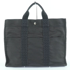 HERMES Hermes Herline MM Sellier Hardware Canvas Tote Bag Handbag Gray Made in France Women's — Like New