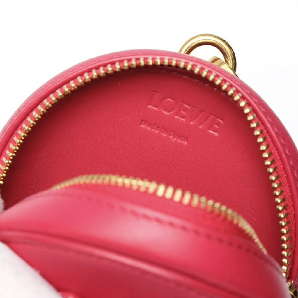 LOEWE Cookie Pouch Mini Coin Case Leather Pink S-159567