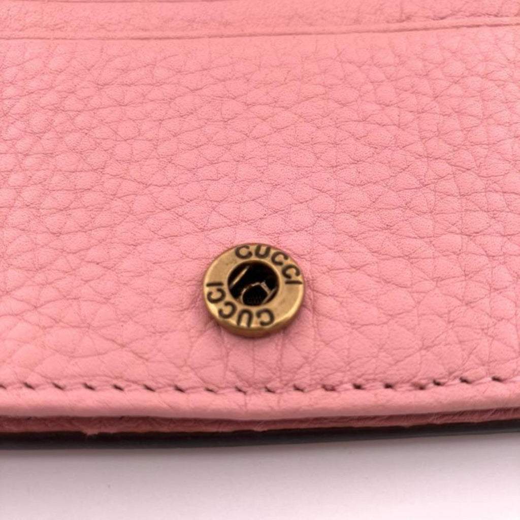 Gucci Animalier Bee 468015 Blind for Love Bi-fold Wallet, Pink