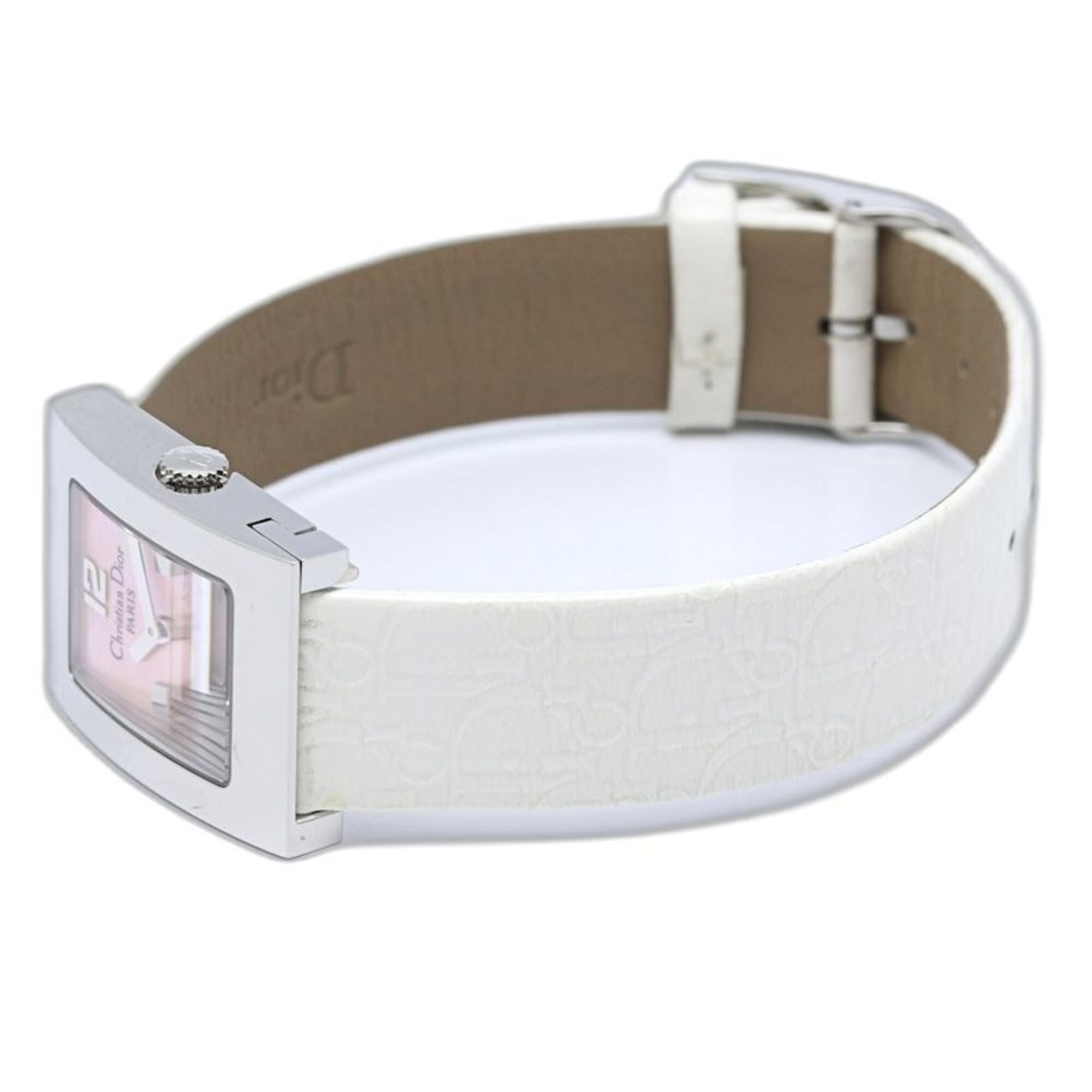 Christian Dior Malice Square D78-109 Women's Watch, Stainless Steel x Leather Strap, 130538 — Good