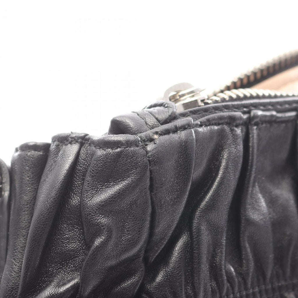 Prada Nappa Gaufre' Leather Handbag, Women's, Black, BL0743