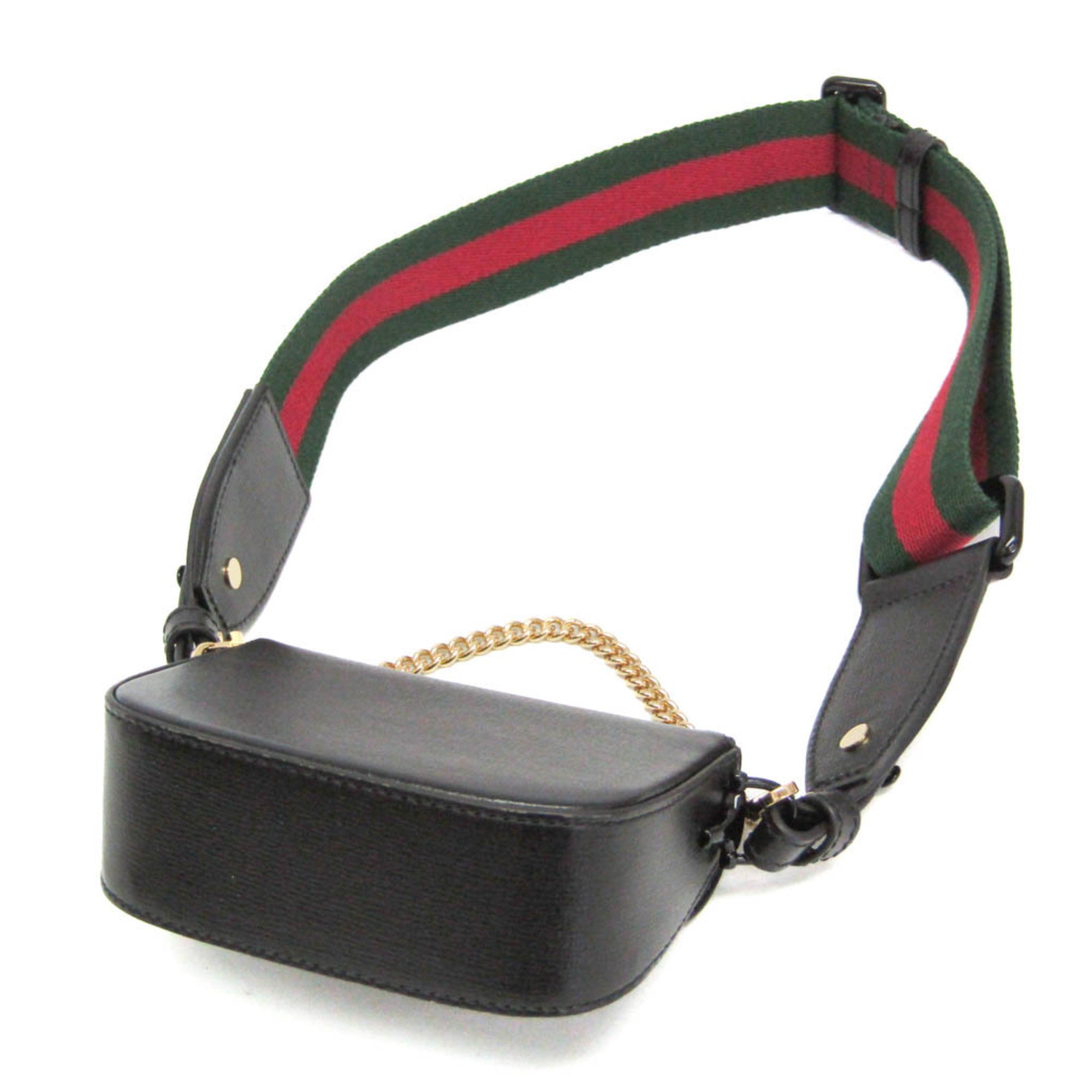 Gucci Horsebit 1955 Mini Bag 726863 Women's Leather Pouch,Shoulder Bag Black — Like New