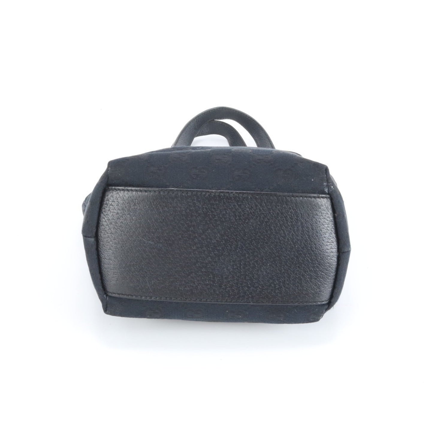 Gucci GG Canvas 153361 Leather Tote Bag Shoulder Handbag Black Women's