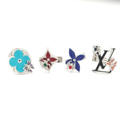 Louis Vuitton Ring Bague Set of 4 LV Fairy Tale MP2452 Silver Metal M Size Rings for Women LOUIS VUITTON — Like New