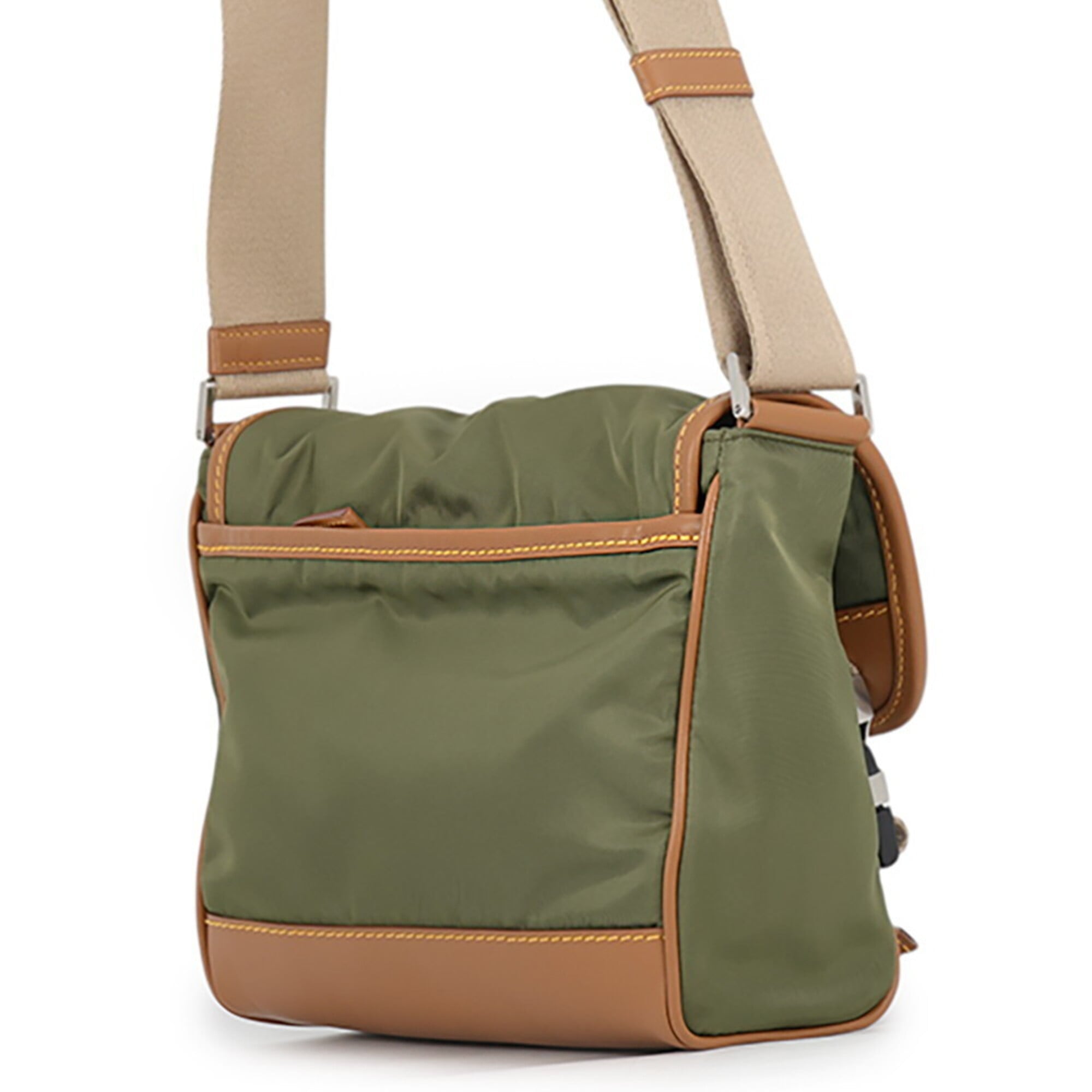 Prada Shoulder Bag Re-Nylon x Saffiano Medium Nylon Leather 2VD066 PRADA Handbag — Like New