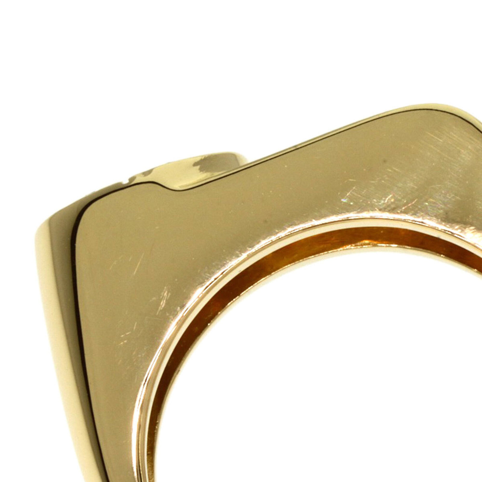 Christian Dior Dior CD Logo Diamond Ring, 18K Yellow Gold, Women's — Like New