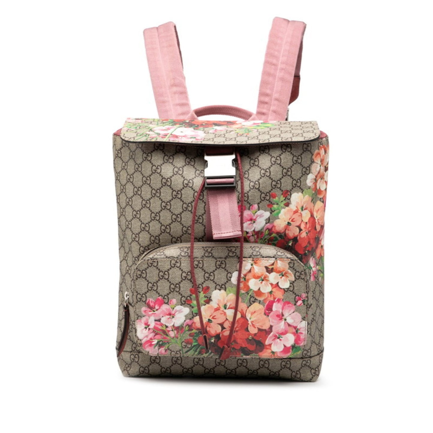 Gucci GG Blooms Antique Rose Backpack 405019 Beige Red Leather Women's GUCCI